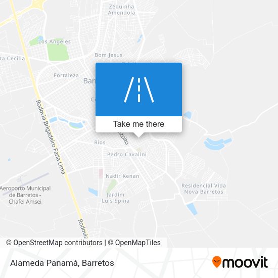 Alameda Panamá map