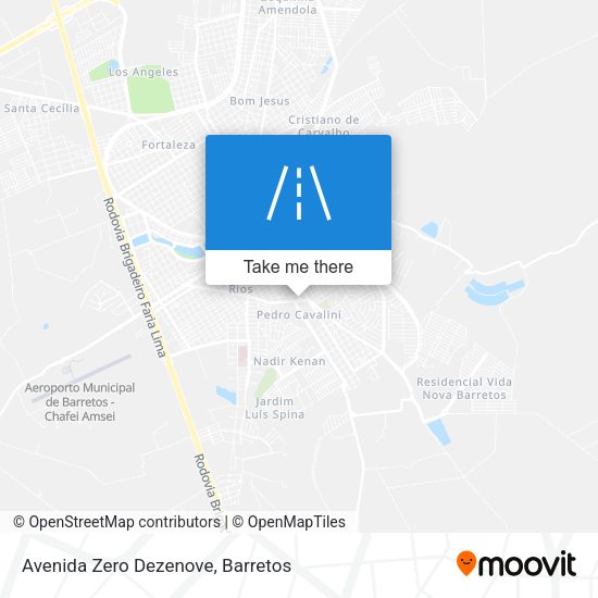 Avenida Zero Dezenove map