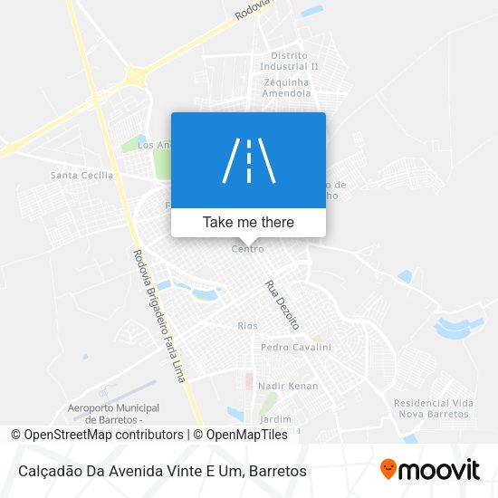 Calçadão Da Avenida Vinte E Um map