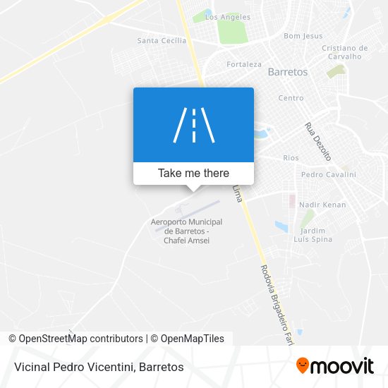 Vicinal Pedro Vicentini map