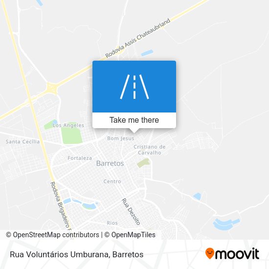 Rua Voluntários Umburana map