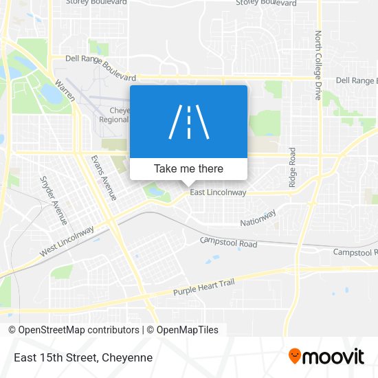 Mapa de East 15th Street