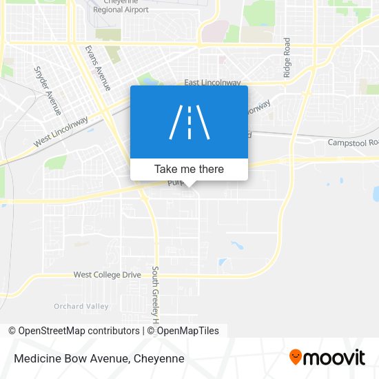 Medicine Bow Avenue map