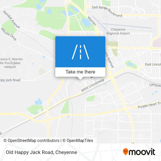 Old Happy Jack Road map