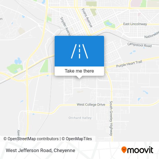West Jefferson Road map
