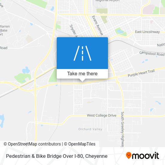 Pedestrian & Bike Bridge Over I-80 map
