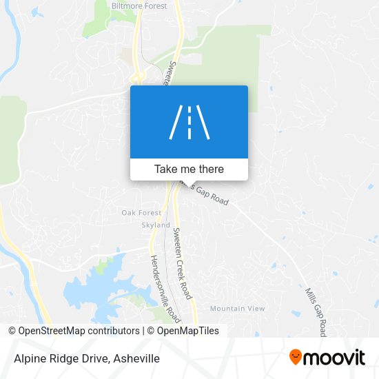 Mapa de Alpine Ridge Drive