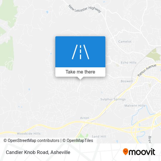 Candler Knob Road map