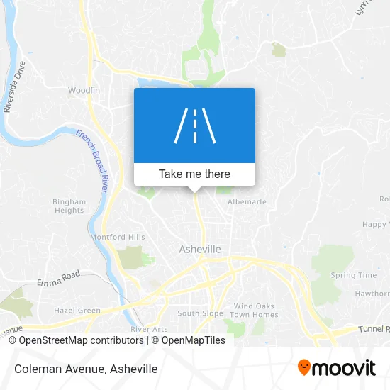 Coleman Avenue map