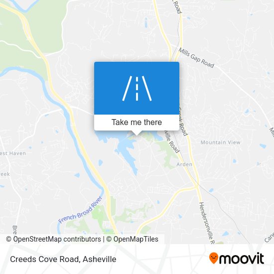 Creeds Cove Road map