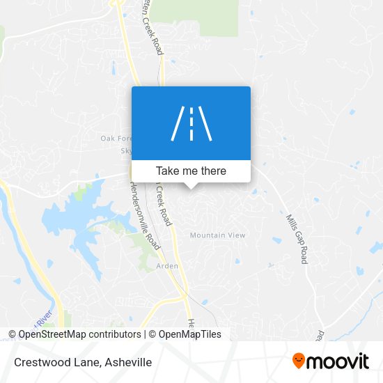Mapa de Crestwood Lane