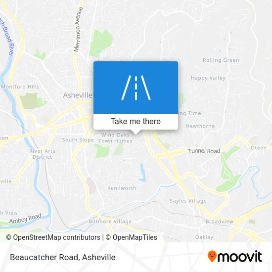 Beaucatcher Road map
