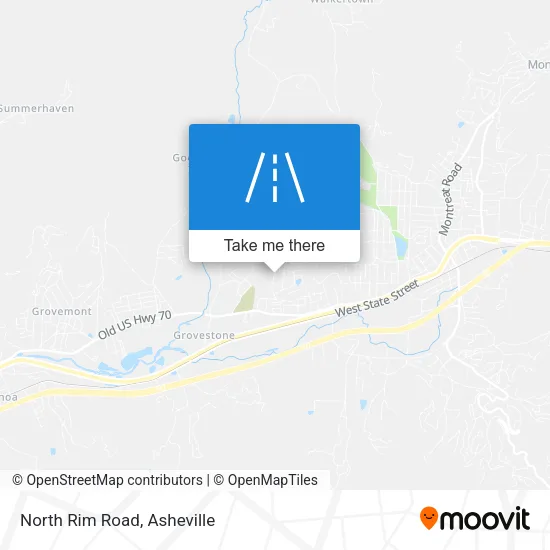 North Rim Road map