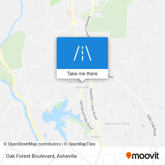 Mapa de Oak Forest Boulevard