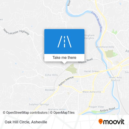 Oak Hill Circle map