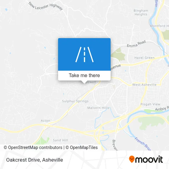 Oakcrest Drive map