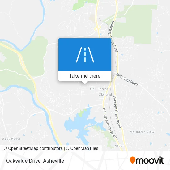 Oakwilde Drive map
