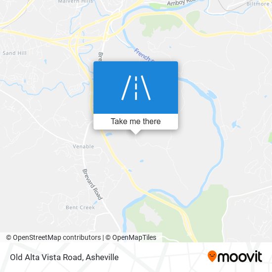 Old Alta Vista Road map