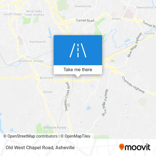 Old West Chapel Road map