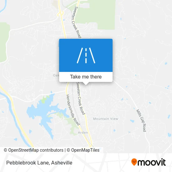Pebblebrook Lane map