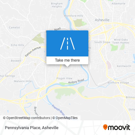 Mapa de Pennsylvania Place