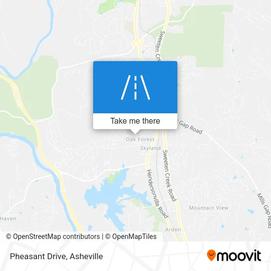 Pheasant Drive map