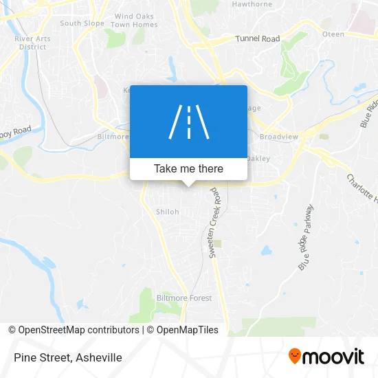 Pine Street map