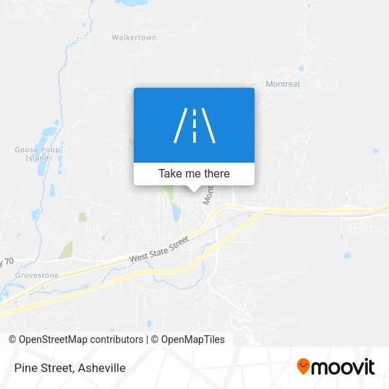 Pine Street map