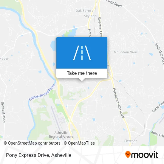 Pony Express Drive map