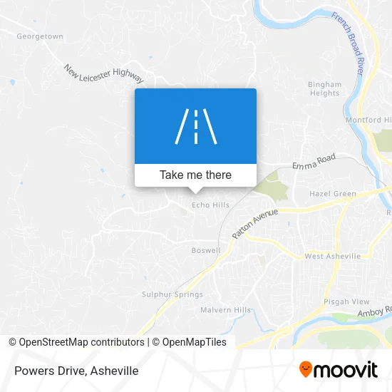 Powers Drive map