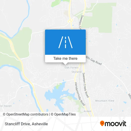 Stancliff Drive map