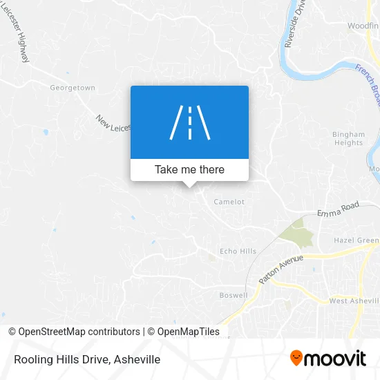Rooling Hills Drive map
