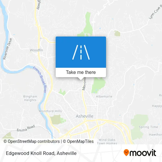 Edgewood Knoll Road map