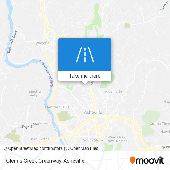 Glenns Creek Greenway map