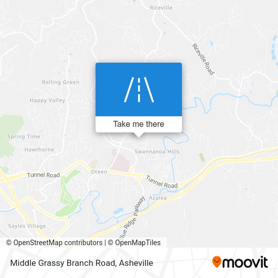 Middle Grassy Branch Road map