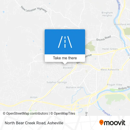North Bear Creek Road map