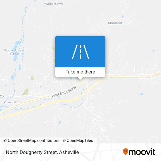 North Dougherty Street map