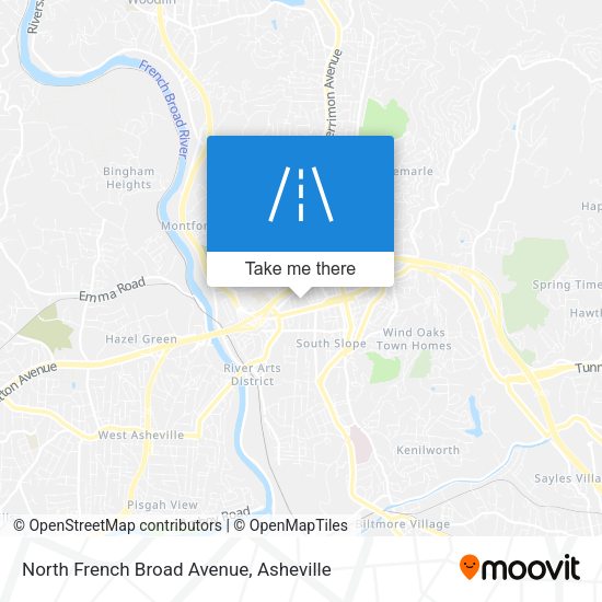 North French Broad Avenue map