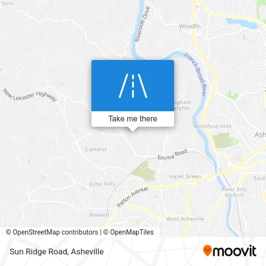 Sun Ridge Road map
