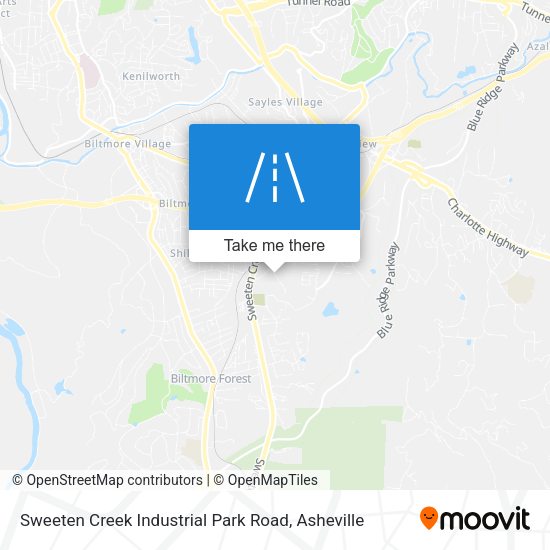 Mapa de Sweeten Creek Industrial Park Road