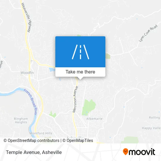 Temple Avenue map