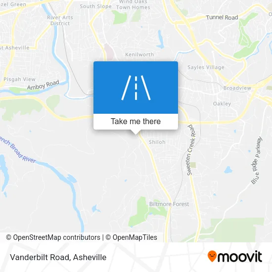 Vanderbilt Road map