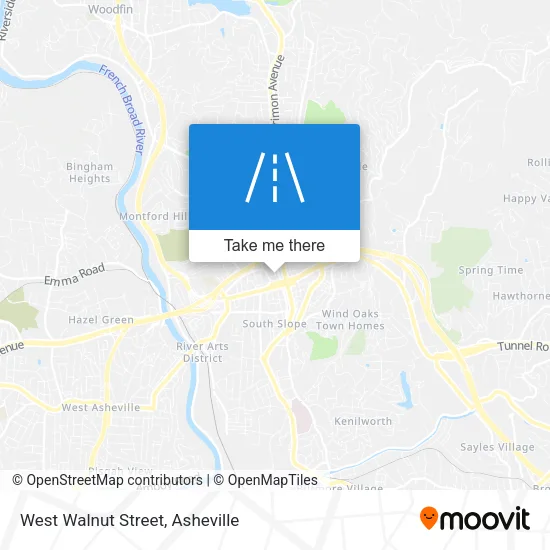 West Walnut Street map