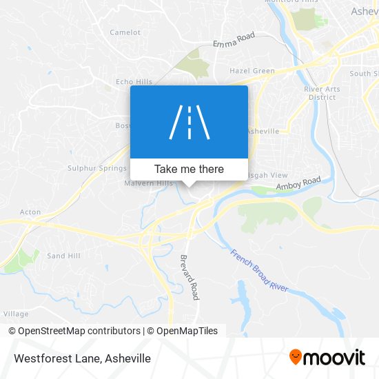 Westforest Lane map