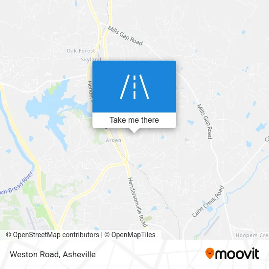 Mapa de Weston Road
