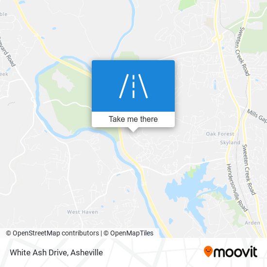 White Ash Drive map