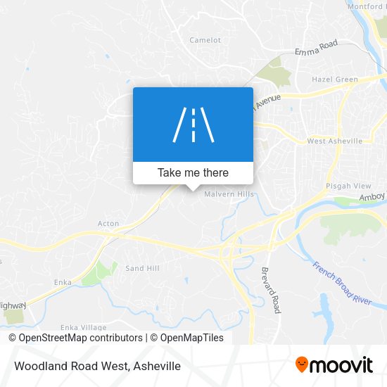Woodland Road West map