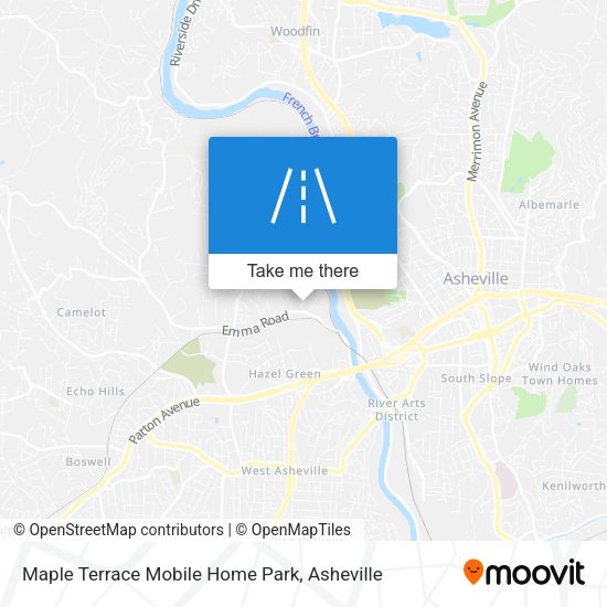 Maple Terrace Mobile Home Park map