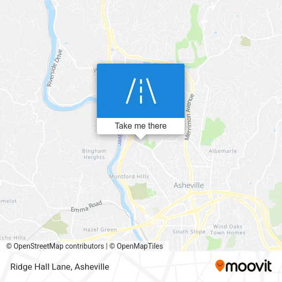 Ridge Hall Lane map