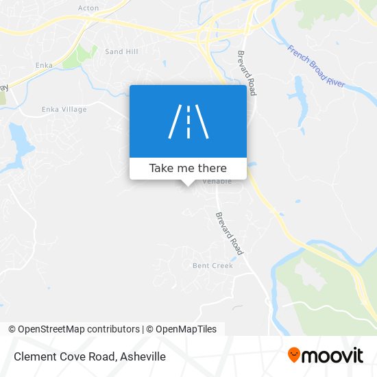 Clement Cove Road map